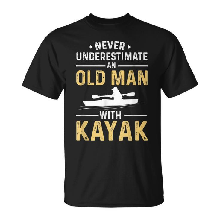 Best Kayak Never Underestimate Old Man T-Shirt