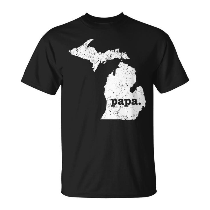 Best Papa  Michigan T  Funny Grandpa  Unisex T-Shirt