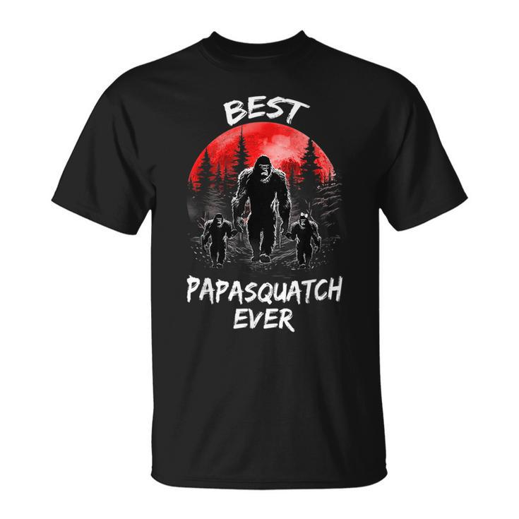 Best Papa Squatch Ever Funny Sasquatch Bigfoot Papasquatch Gift For Mens Unisex T-Shirt
