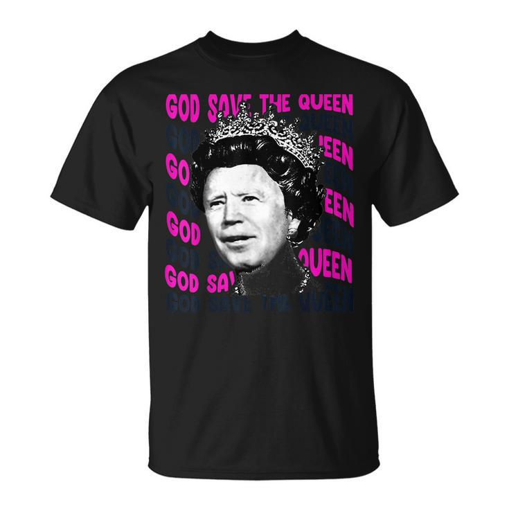 Biden God Save The Queen Funny  Unisex T-Shirt