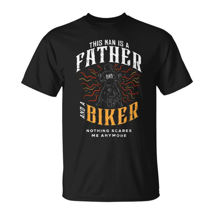 Biker Dad Gifts Motorcycle Fathers Day Gift For Fathers Gift For Mens Unisex T-Shirt