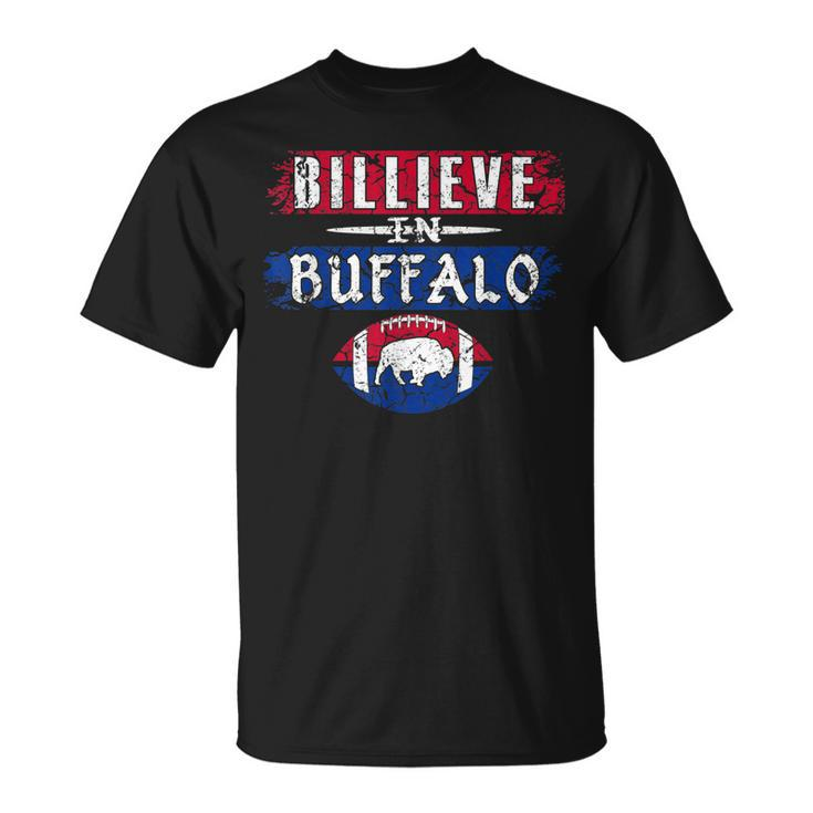 Billieve In Buffalo Vintage Football  Unisex T-Shirt