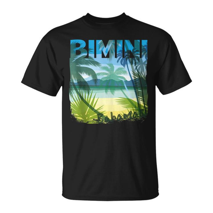Bimini Bahamas Beach Summer Matching Family Palms Tree  Bahamas Funny Gifts Unisex T-Shirt
