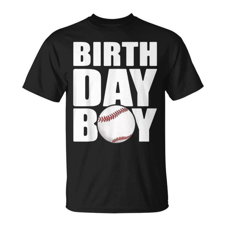 Birthday Boy Baseball Batter Catcher Pitcher Baseball Theme  Unisex T-Shirt