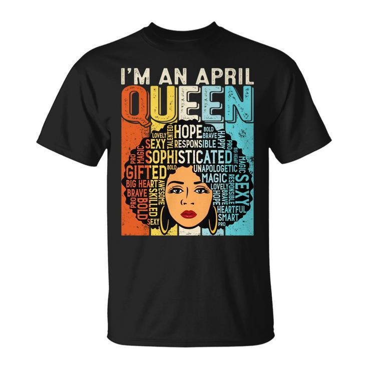 Birthday Junenth Queen Black History April Girls Retro   Unisex T-Shirt