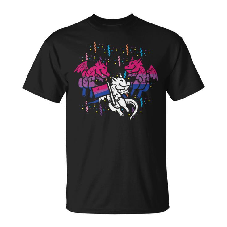 Bisexual Flag Dragons Lgbt Bi Pride Stuff Animal   Unisex T-Shirt