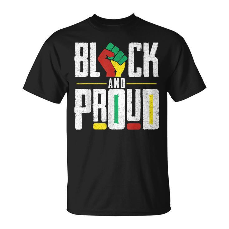 Black And Proud Raised Fist Junenth Afro American Freedom  Unisex T-Shirt