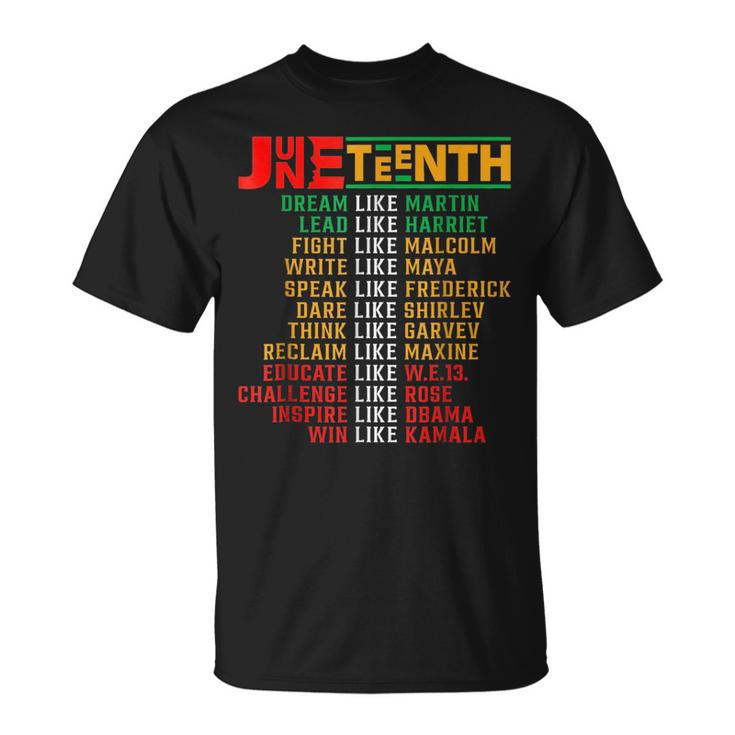 Black Culture Dream Like Martin Junenth Free Ish 1865  Unisex T-Shirt