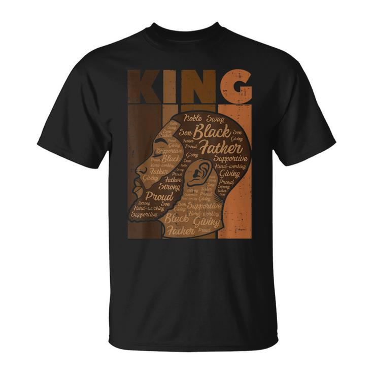 Black History King Father Melanin African American Dad T-shirt
