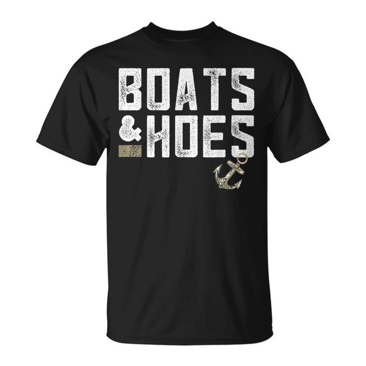 Boats & Hoes Boating Lover Sailor  Unisex T-Shirt