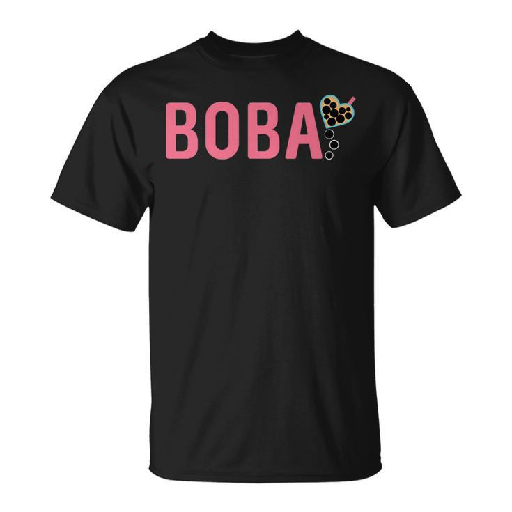 Boba Bubble Tea Drink - Cute Milk Tea Heart   Unisex T-Shirt