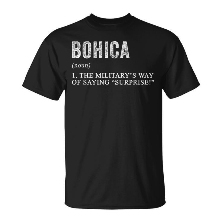 Bohica Definition Funny Phonetic Alphabet Military Humor  Unisex T-Shirt