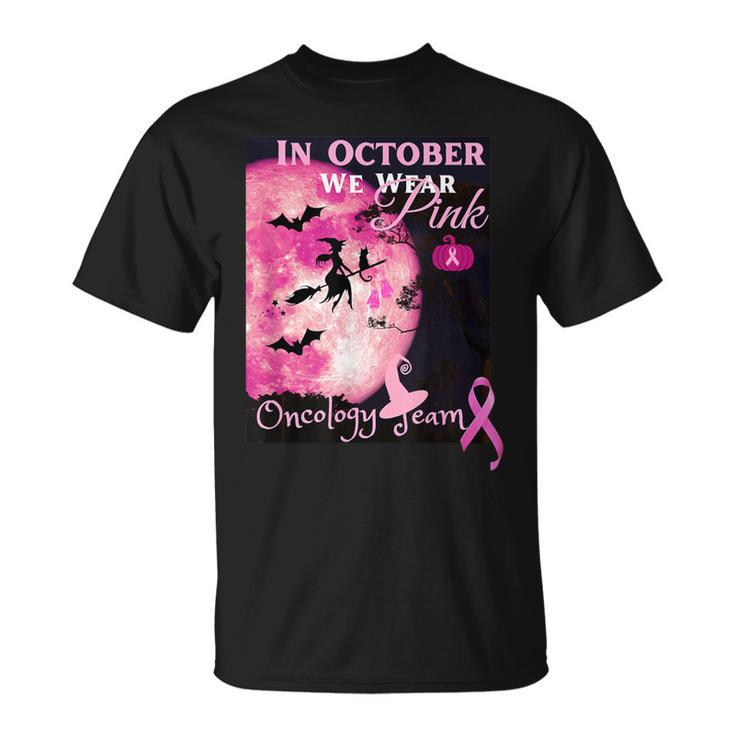 Breast Cancer Awareness In October We Wear Pink Halloween T-Shirt