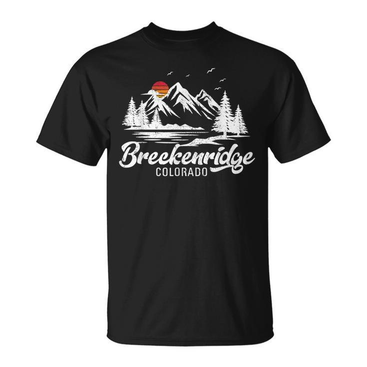 Breckenridge Colorado Vintage Mountain Landscape Unisex T-Shirt