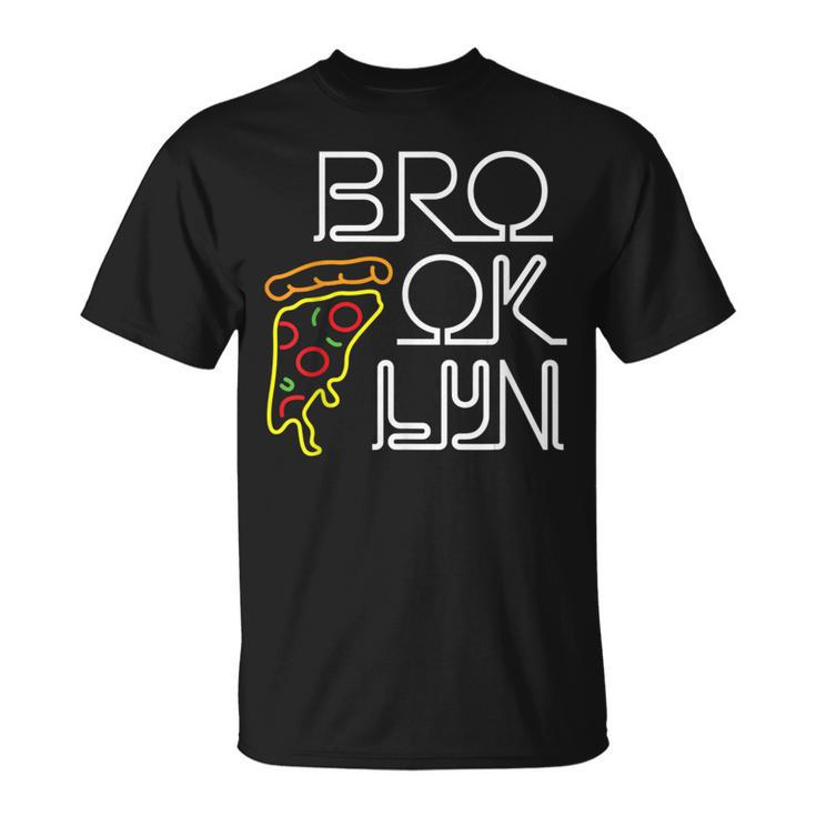 Brooklyn Pizza Neon Sign T-Shirt