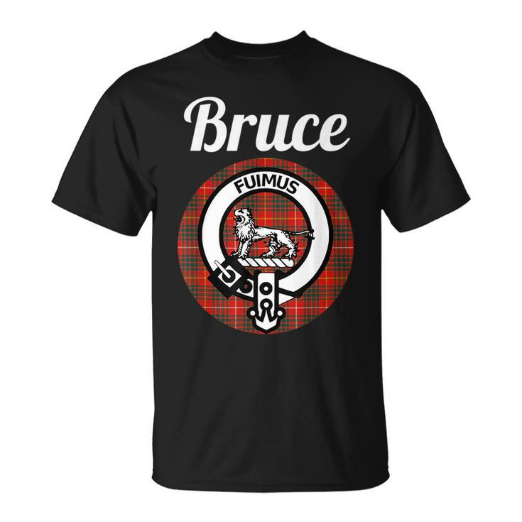 Bruce Clan Scottish Name Coat Of Arms Tartan Unisex T-Shirt