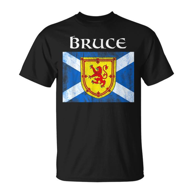 Bruce Scottish Clan Name Gift Scotland Flag Festival Unisex T-Shirt