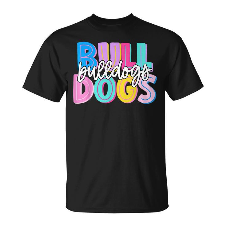 Bulldogs Colorful School Spirit T-Shirt
