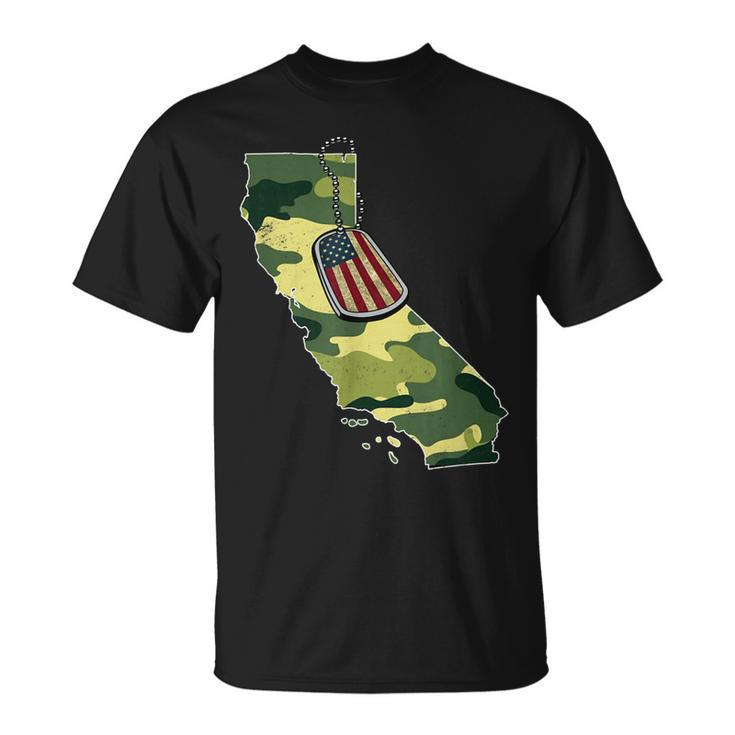 California Camouflage Veteran Pride  Unisex T-Shirt
