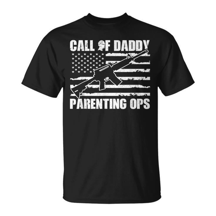Call Of Daddy Parenting Ops Fathers Day Gaming Dad Gamer T-Shirt