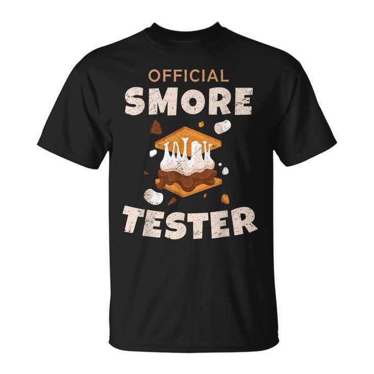 Camping Crew Official Smore Tester Marshmallows Smores  Unisex T-Shirt