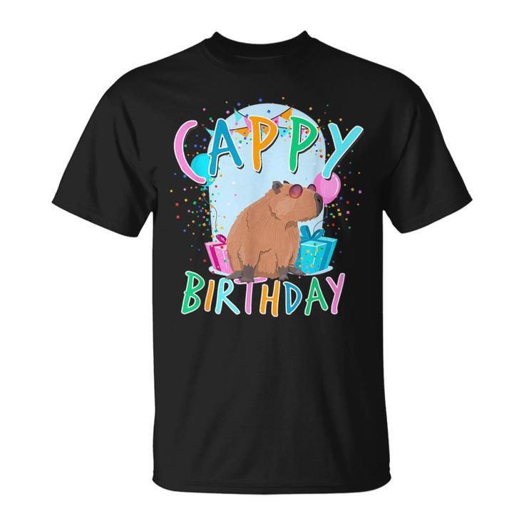 Capybara Birthday Party Capybaras For Girls And Boys Gifts For Capybara Lovers Funny Gifts Unisex T-Shirt