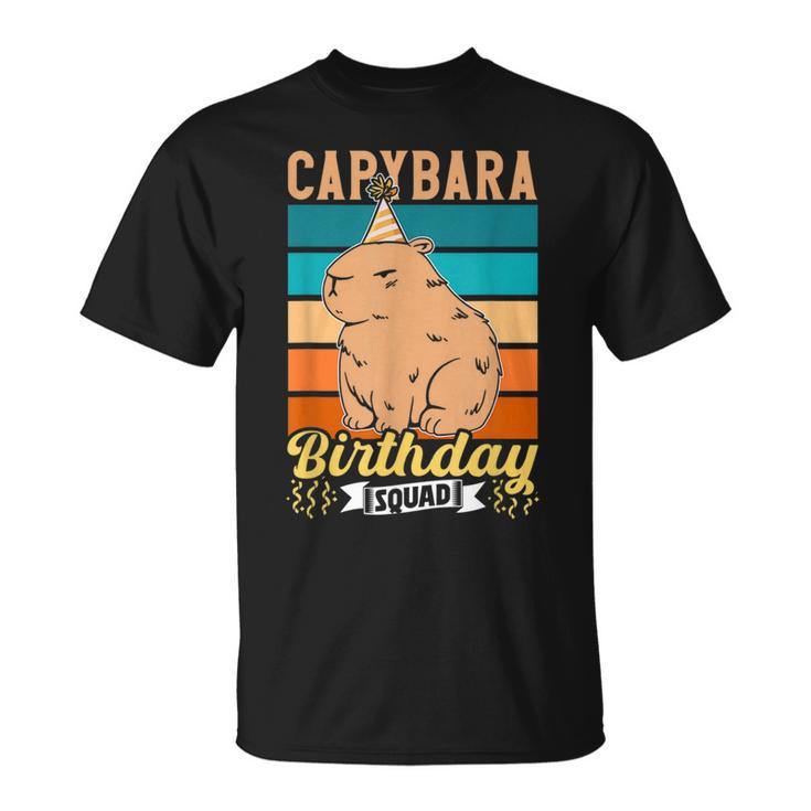 Capybara Birthday Squad Lover Capybaras Rodent Animal  Unisex T-Shirt