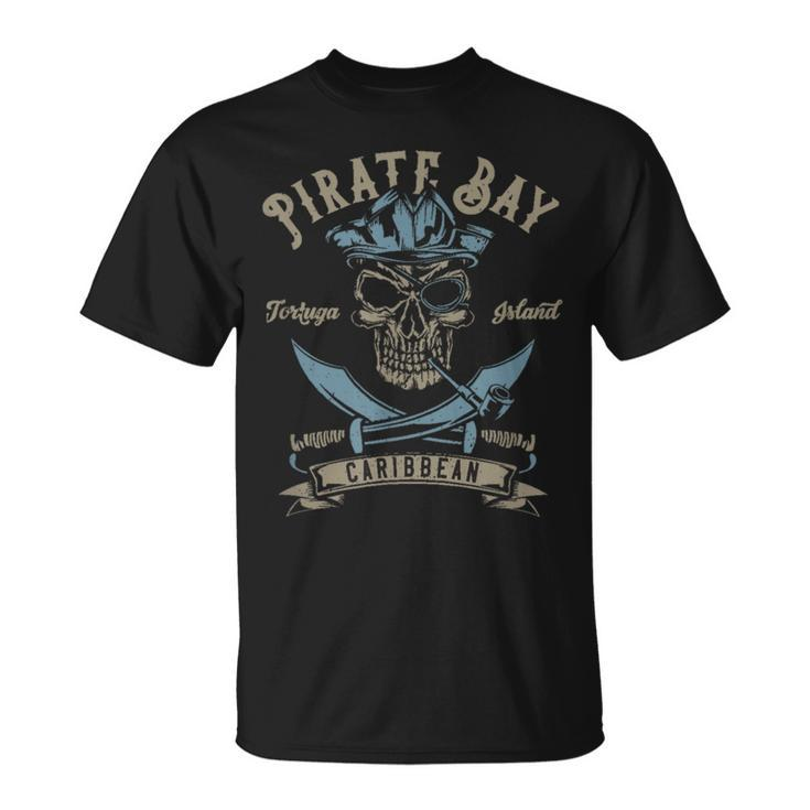 Caribbean Islands Pirate Skull T-Shirt