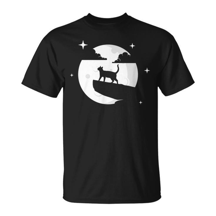 Cat  Moon Cat Gift For Cat Lovers Women Mens Girls Boys Unisex T-Shirt