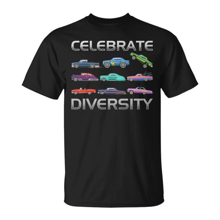 Celebrate Diversity Classic Muscle Apparel Types Muscle Car Unisex T-Shirt