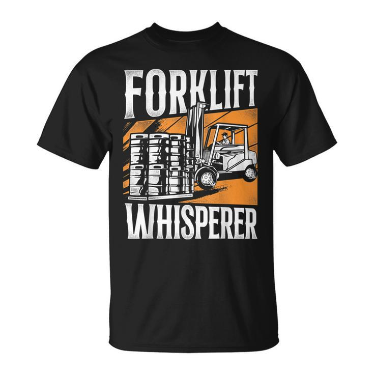 Certified Forklift Truck Operator Vintage Forklift Whisperer  Unisex T-Shirt