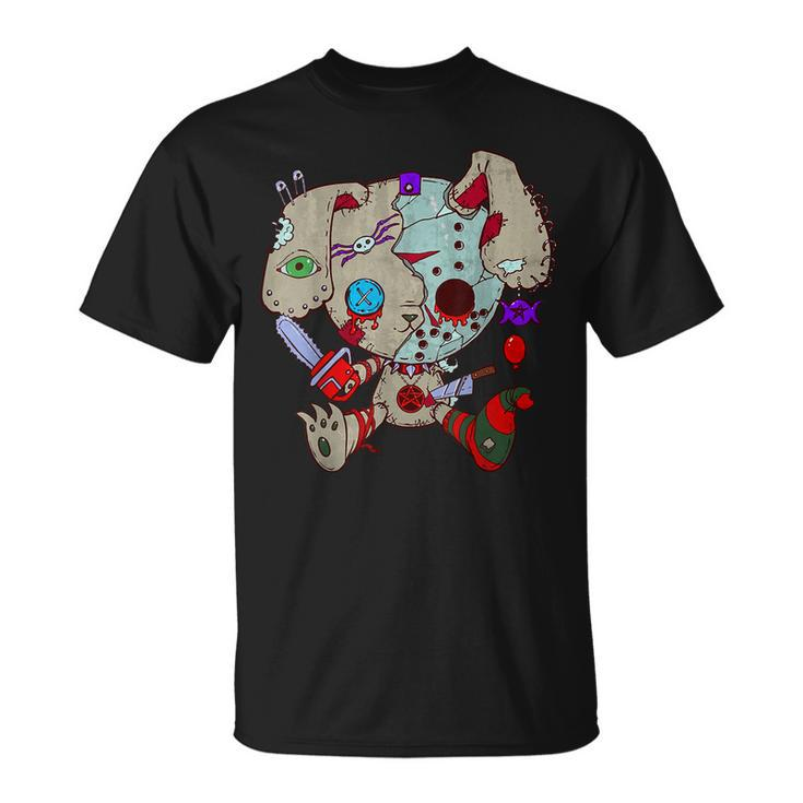 Chainsaw Goth Bunny Zombie Alt Punk Grunge Clothing Voodoo Goth T-Shirt