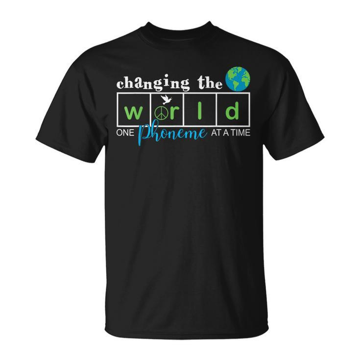 Changing The World One Phoneme At A Time Science Of Reading T-Shirt