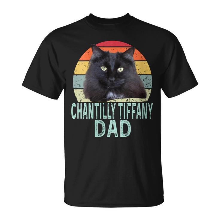 Chantilly-Tiffany Cat Dad Retro Vintage Cats Heartbeat T-Shirt