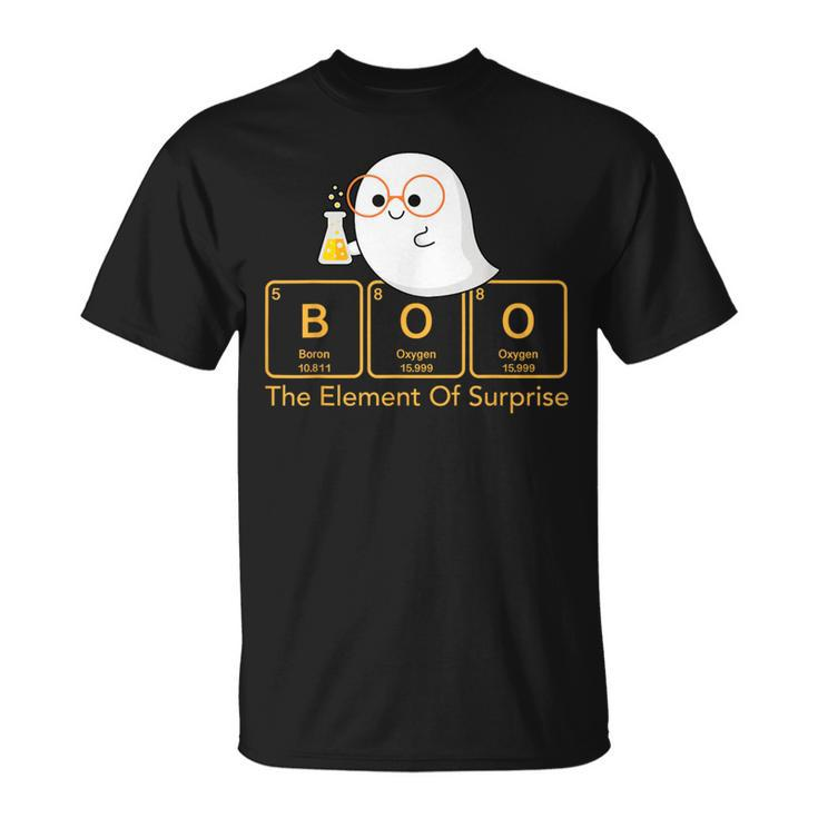 Chemistry Boo The Element Of Surprise Cute Chemist Halloween T-Shirt