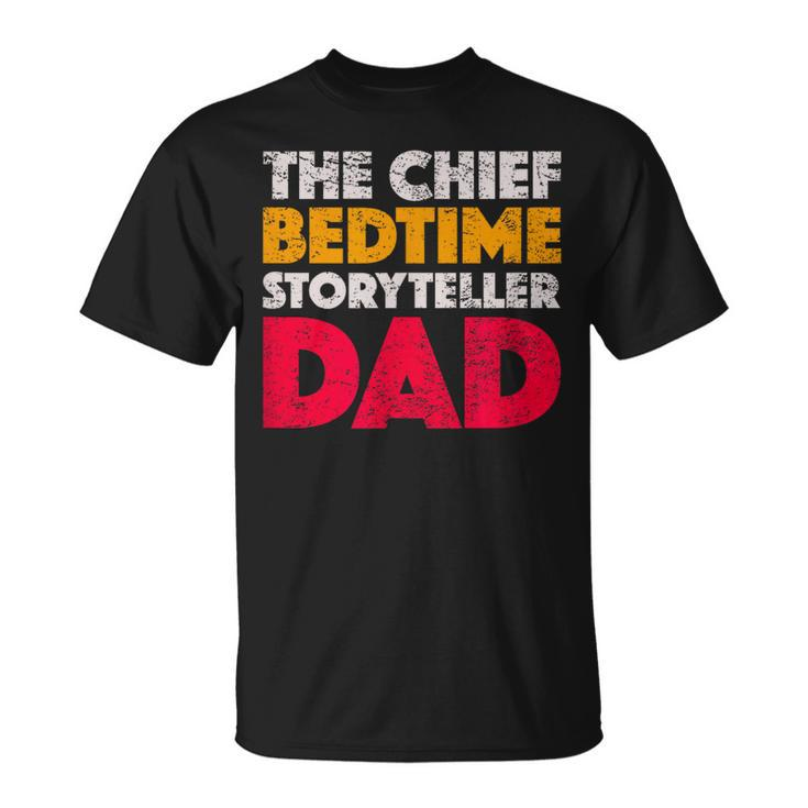 The Chief Bedtime Storyteller Dad Retro Style Vintage T-Shirt
