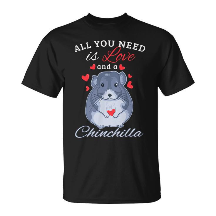 Chinchilla Gift Funny Cute Pet Animal Lover Owner Love Unisex T-Shirt