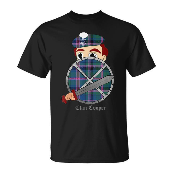 Clan Cooper Surname Last Name Scottish Tartan Crest Funny Last Name Designs Funny Gifts Unisex T-Shirt