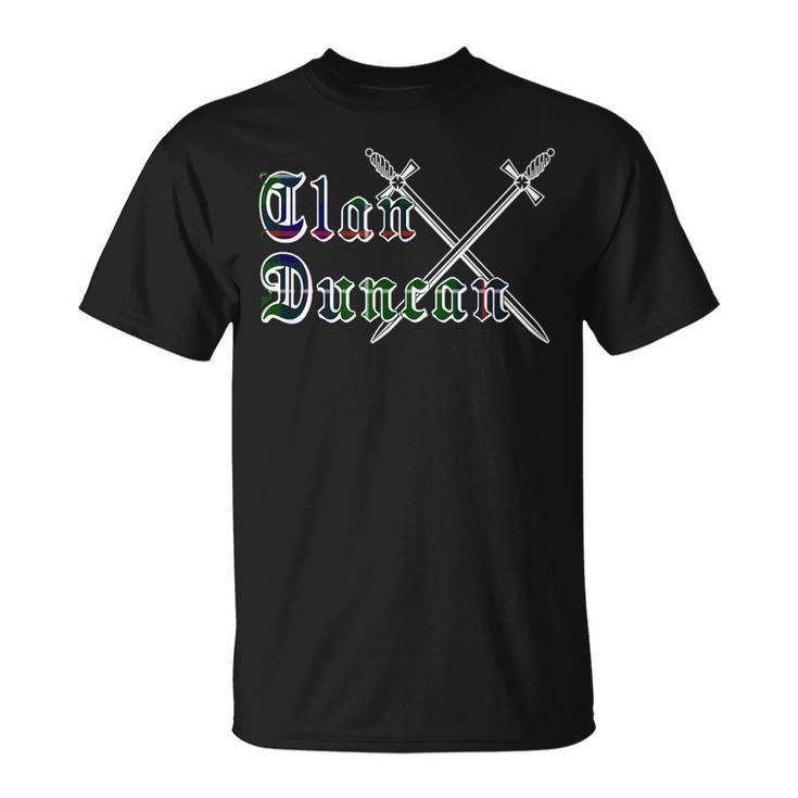 Clan Duncan Surname Last Name Scottish Tartan Funny Last Name Designs Funny Gifts Unisex T-Shirt