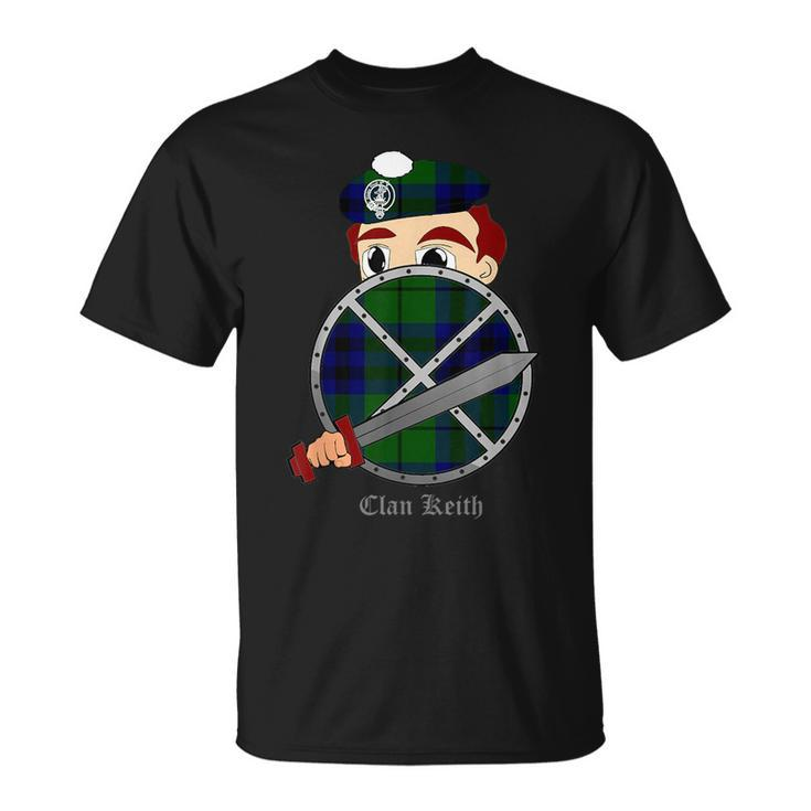 Clan Keith Surname Last Name Scottish Tartan Crest Funny Last Name Designs Funny Gifts Unisex T-Shirt