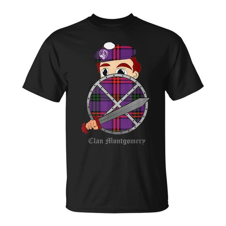 Clan Montgomery Surname Last Name Scottish Tartan Crest Funny Last Name Designs Funny Gifts Unisex T-Shirt