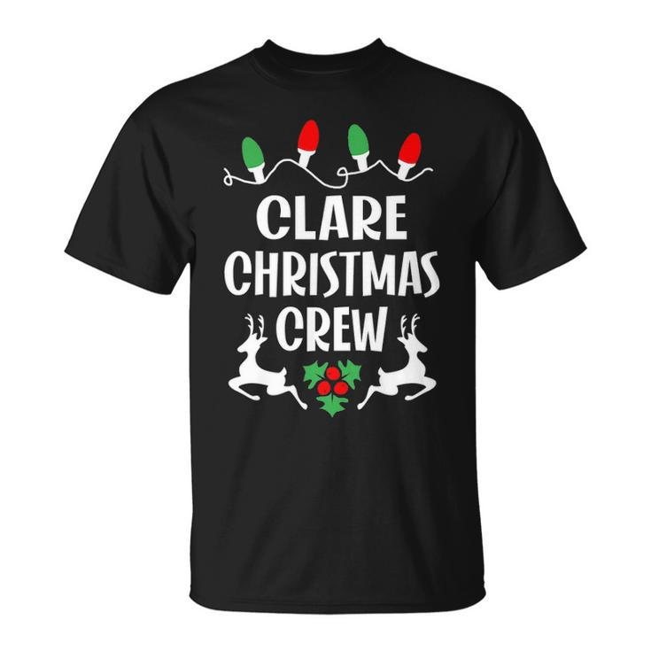 Clare Name Gift Christmas Crew Clare Unisex T-Shirt