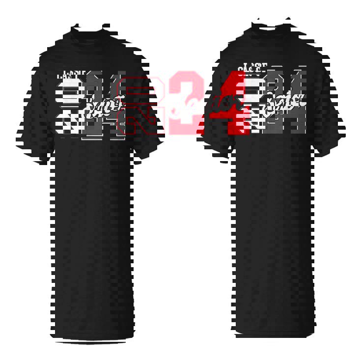 Class Of 2024 Senior 2024 Graduation Or First Day Of School  Unisex T-Shirt