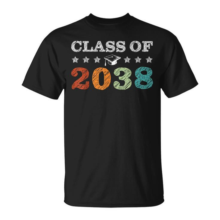 Class Of 2038 Grow With Me First Day School Back To School T-Shirt