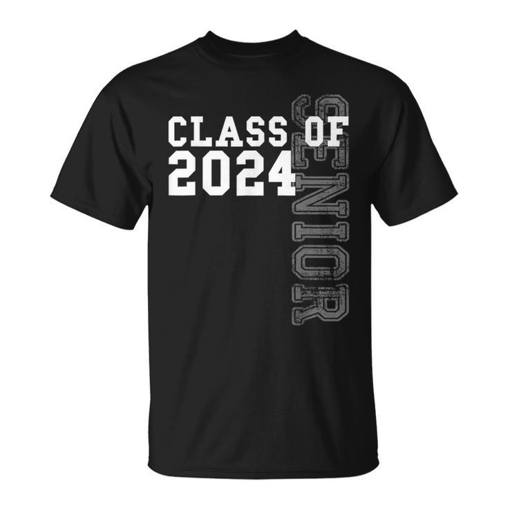 Class Of 2024 Senior 2024 Graduation Or First Day Of School Unisex T