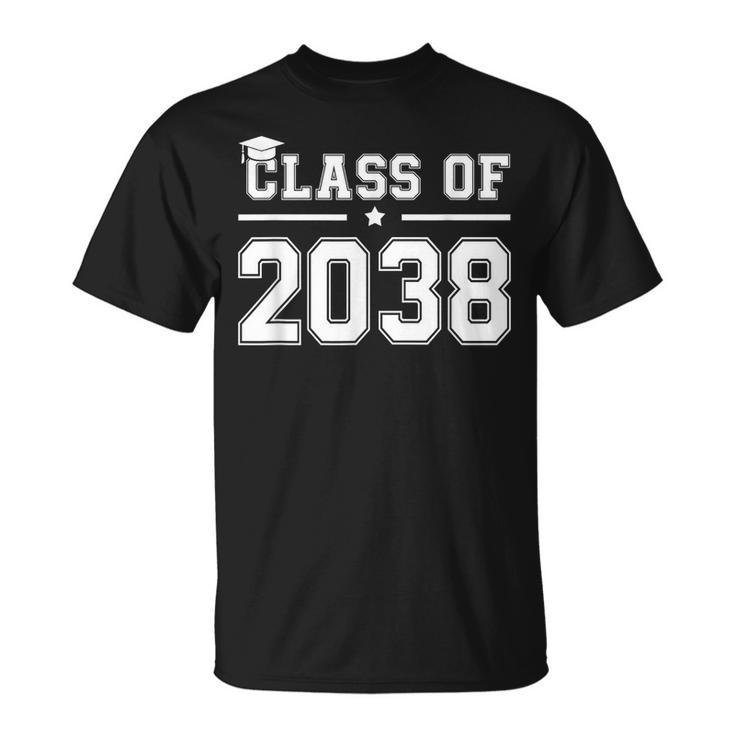 Class Of 2038 Grow With Me First Day Of Kindergarten  Unisex T-Shirt