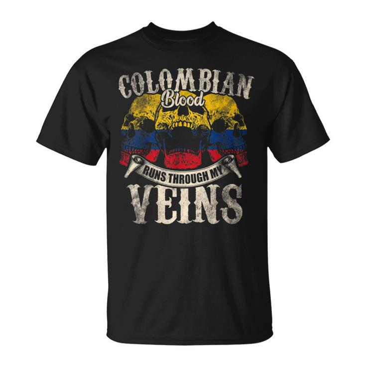 Colombian Blood Runs Through My Veins T-Shirt