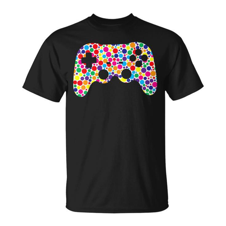 Colorful Game Controller Happy International Dot Day 2023 T-Shirt
