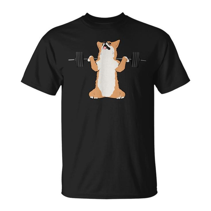 Corgi Dog Squat Funny Fitness Gym Workout Swole Dank Meme  Unisex T-Shirt