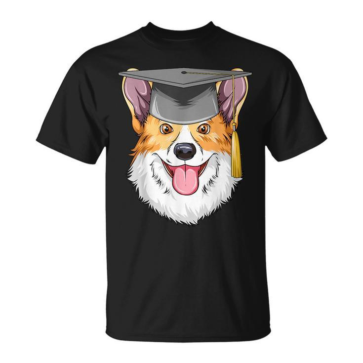 Corgi Graduation Graduate Hat Corgi  Unisex T-Shirt